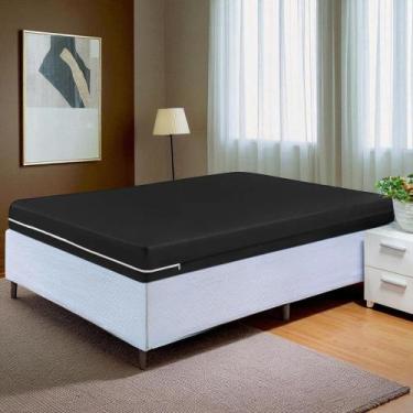 Imagem de Capa Para Colchão Casal Queen Com Zíper Malha Gel Várias Cores - ANNY 