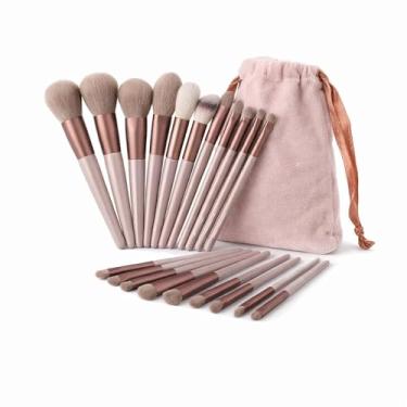 Imagem de Kit de Pincéis de Maquiagem Profissional com 13 Peças, Cerdas Macias e Estojo Incluso