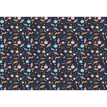 Imagem de Tecido Oxford Estampado Planetas Foguetes - 1,40m - Fabrika de Festa