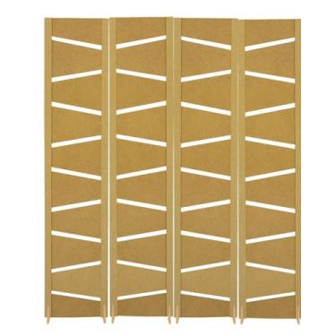 Imagem de 4 Biombo Slim Reto Com Pés Folha Painel Mdf Cru Divisor Divisória Sepa