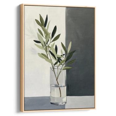 Imagem de Quadro Minimalista - Essência de Simplicidade em Folhas Verdes - Mioqu