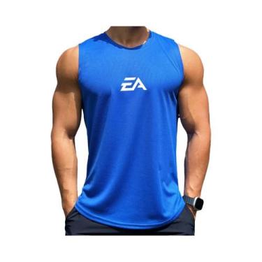 Imagem de Camiseta Sem Mangas Masculina Em Malha, Secagem Rápida, Gola Redonda, 