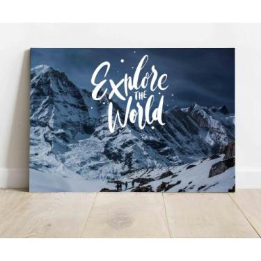 Imagem de Placa Decorativa Explore The World - TaColado, 15x21cm