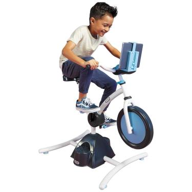 Imagem de Bicicleta Ergométrica Infantil com Suporte para Tablet, Alto Falante e Bluetooth, para Crianças de 3 a 7 Anos, LITTLE TIKES 657917, Azul