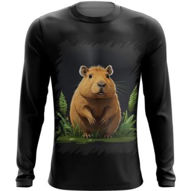 Imagem de Camiseta Manga Longa Capivara do Bem Animalzinho 6 - Kasubeck Store®, 
