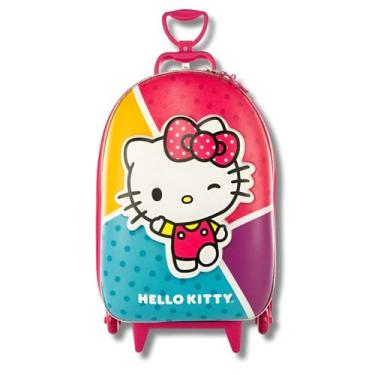 Imagem de Mochila de Rodinhas Hello Kitty Escolar Infantil 3D Meninas - Diplomat