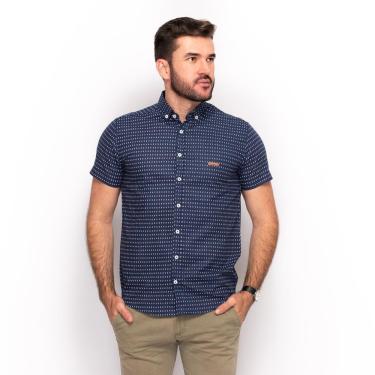 Imagem de Camisa ocial Teodoro Masculina Manga Curta Poa Festa