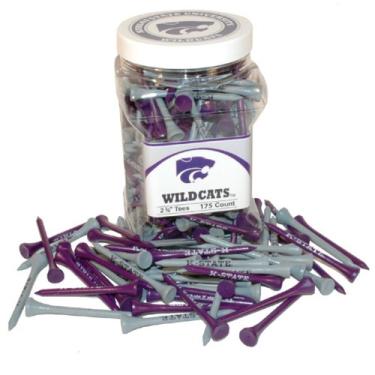 Imagem de Camisetas de golfe Team Golf NCAA 6,35 cm, pacote com 175, tamanho regular, várias cores de equipe, Kansas State Wildcats, 175 ct.