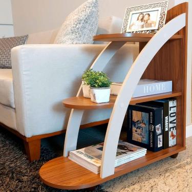 Imagem de Mesa De Canto Andes Cedro/off White - Artely Móveis