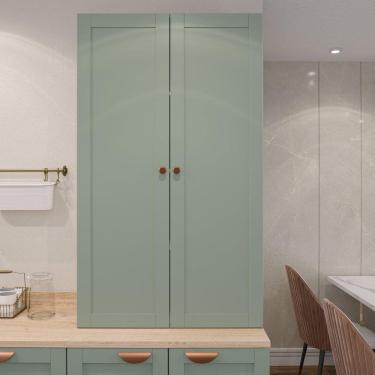 Imagem de Armário Alto Aéreo 2 Portas 135cm Arizona CabeCasa MadeiraMadeira Branco/Menta