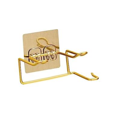 Imagem de Rack de secador de para banheiro, prateleira de banheiro, ferramentas de estilo, organizador, portátil, montado na parede, suporte para secador , Ouro