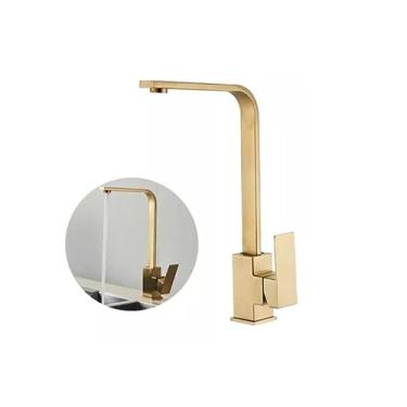 Imagem de Torneira Gourmet Cozinha Monocomando Misturador Cor Dourada - Brinovar