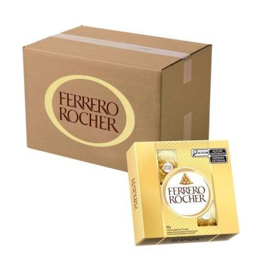 Imagem de Chocolate Bombom Ferrero Rocher 10 Caixas De 4 Unidades