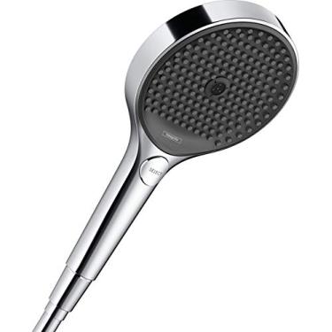 Imagem de hansgrohe Rainfinity Rain 12,7 cm Chuveiro portátil moderno 3-Spray PowderRain, Intense PowderRain, Intense Turbo in Chrome, 26865001, 1,75