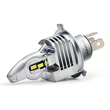Imagem de Ruiandsion Lâmpada de farol de LED H4, feixe alto/baixo DC 10-30V branco de substituição para farol de motocicleta (pacote com 1)