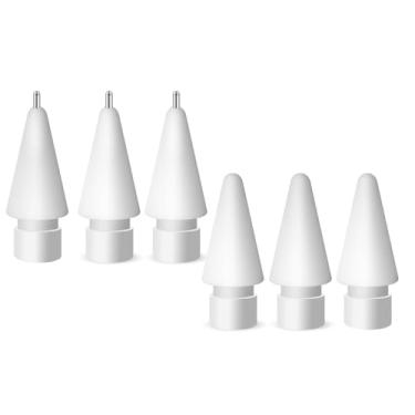 Imagem de Paiholy Pacote com 6 pontas de lápis atualizadas para Apple Pencil, pontas de substituição de ponta fina e controle preciso, compatível com Apple Pencil 1ª geração e 2ª geração/iPad Pro Pencil