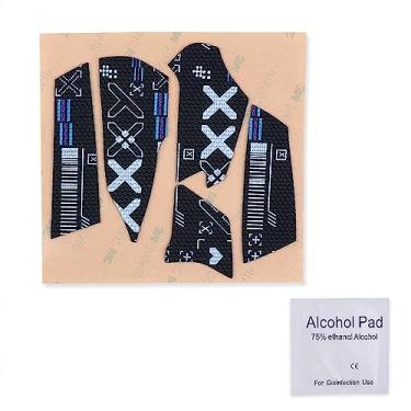 Imagem de HUYUN Painéis laterais do mouse/fita adesiva antisuor de substituição para Logit G502 X Lightspeed sem fio/com fio/mouse G502 X Plus para jogos (G502 x fita preta)