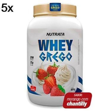 Imagem de Kit 5X Whey Grego  900g  com Chantilly  Nutrata-Unissex