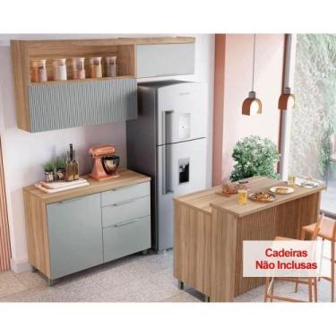 Imagem de Kit de Cozinha Modulada 5 Peças Marquesa Gourmet C5P30 Nature/Verde - 