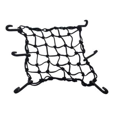 Imagem de Rede Elástica Aranha Para Moto 35x35 Prender Segurar Capacete Carga Ba