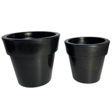 Imagem de Kit 2 Vasos Decorativos De Polietileno Para Plantas e Flores - Alpe & 
