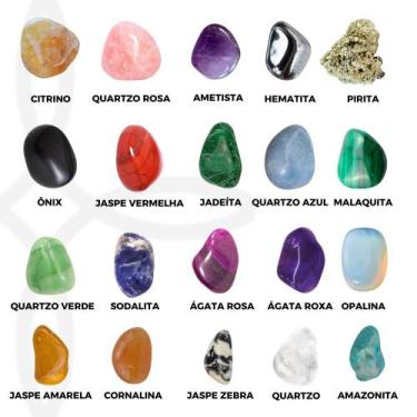Imagem de Pedras Roladas Cristais 100% Naturais Kit 20 Unidades - Aromania Essên
