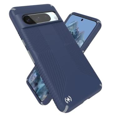 Imagem de Speck Capa para Google Pixel 8 Pro – Proteção contra quedas – Capa de camada dupla – Azul costeiro/cinza (Dust Gray) / Branco Presidio 2 Grip
