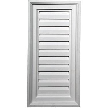 Imagem de Ekena Millwork GVVE12X24D Gable Vent, 30,48 cm L x 60,96 cm A x 3,17 cm P, Primed White