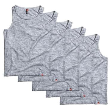 Imagem de Conjunto de 5 Regatas Básicas Masculinas em Algodão - King of Geek, Ci