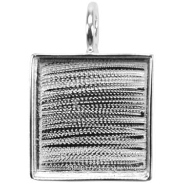 Imagem de Amate Studios Base quadrada de designer, 1/pacote, sobreposição de prata, 25-1/2 milímetros