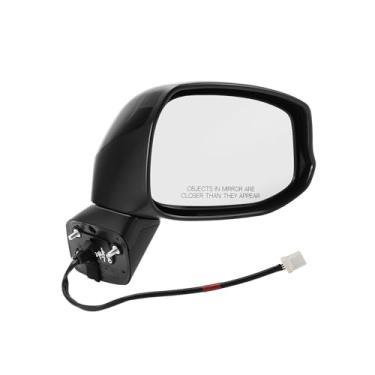 Imagem de Motoforti Conjunto de espelho retrovisor lateral do passageiro direito de 3 pinos para Honda Civic 2012 2013 2014 2015 preto brilhante ajuste do espelho elétrico