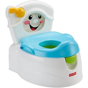 Imagem de Fisher-Price Assento Sanitário Infantil para Treinamento de Vaso com Anel de Penico Removível e Sons, Luzes e Água Giratória