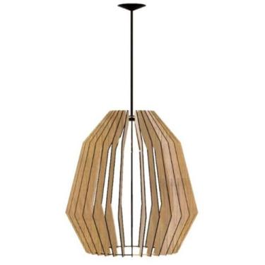 Imagem de Luminária Teto tipo Pendente AMAZONAS MDF Completa - CORALISA, MDF CRU