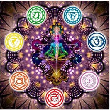 Imagem de Toalha 7 Chakras Em Veludo + Presente - Loja do taro
