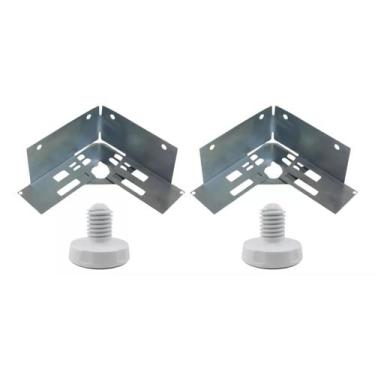 Imagem de Kit 2x Salva Gabinete + 2 Pés Nivelador Lavadora Universal - SIMIL
