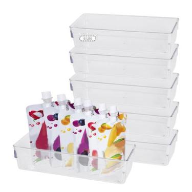 Imagem de KIt 6  Organizador Geladeira/cozinha Acrílico 23x8x5 - Plastutti