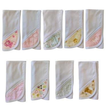 Imagem de Kit 3 Paninho Fraldinha Toalhinha Boca Bebê Dupla Algodão