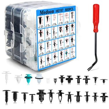 Imagem de Medoon Clipes Retentores de Carro Fixadores Kits de Carroceria de Carros 24 Tamanhos Mais Populares 801 Peças Kit de Clipes de Guarnição do Painel Da Porta do Carro 1 Peça Removedor de Prendedor Para