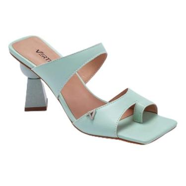 Imagem de Mule Feminino Salto Médio Esfera - Verde 38