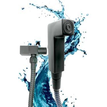 Imagem de Ducha Higiênica Quadrada 1/4 De Volta Preta Fosca Crie e Construa