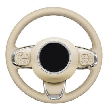 Imagem de MEWANT Capa de volante costurada à mão para Fiat 500 2015-2021 / 500C 2016-2021 Fiat 500