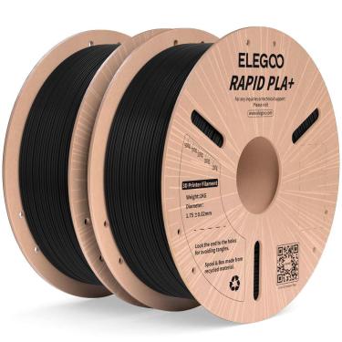 Imagem de Filamento para impressora 3D ELEGOO Rapid PLA Plus 1,75 mm preto 2 kg