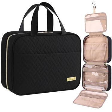 Imagem de Bolsa de Higiene de Viagem HOTOR Impermeável com Gancho - Preta