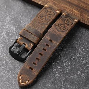 Imagem de Pulseira de Relógio WONJOY Vintage de Couro 20mm para Samsung Galaxy