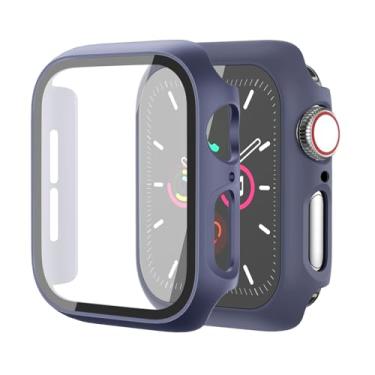 Imagem de Capa rígida para Apple Watch Series 10 de 42 mm [proteção total], protetor de tela integrado [sensível ao toque] Capa protetora fina para iWatch S10 acessórios de 42 mm, azul marinho