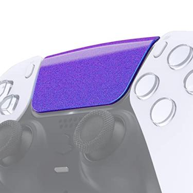 Imagem de eXtremeRate Capa de substituição para touchpad compatível com controle ps5 BDM-010 020 030 040 050 modelos, peça de reparo personalizada camaleão roxo azul brilhante touch pad compatível com ps5