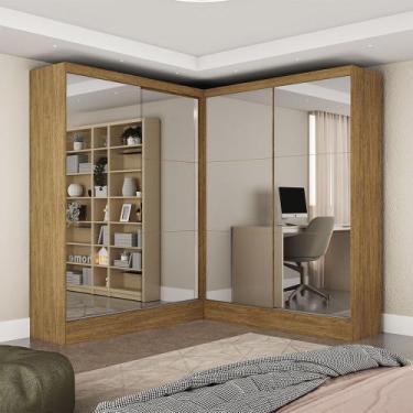 Imagem de Closet Casal Duplo Belém 4 Portas Premium 4 Gavetas Carioca Móveis, Ci