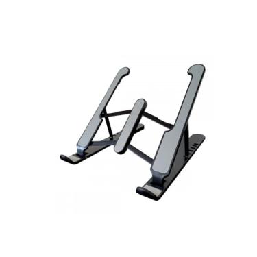 Imagem de Suporte Ajustável para Notebook e Tablet 7 Níveis de Altura Dobrável Antiderrapante Preto e cinza