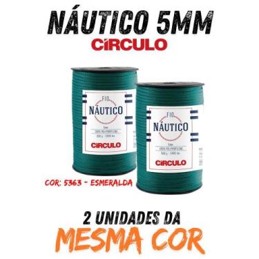 Imagem de FIO NÁUTICO 5MM circulo 500g KIT C 02 UN, 5363 - ESMERALDA
