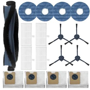 Imagem de Acessórios Omni C20, peças de reposição compatíveis com aspirador de pó robô Eufy Omni C20, 1 conjunto de escova principal, 4 filtros HEPA, 4 escovas laterais, 4 esfregões, 4 sacos de poeira